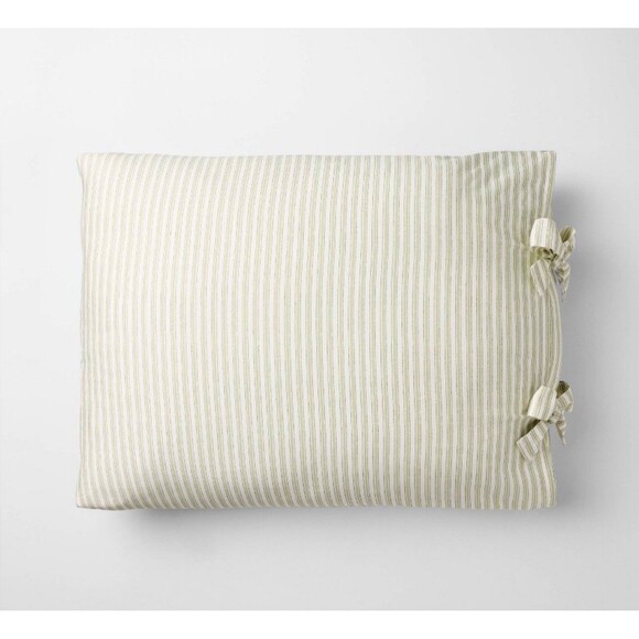 3pc Full/Queen Reversible Floral and Stripe Comforter Set Pink/Green - NEW - Picture 5 of 7